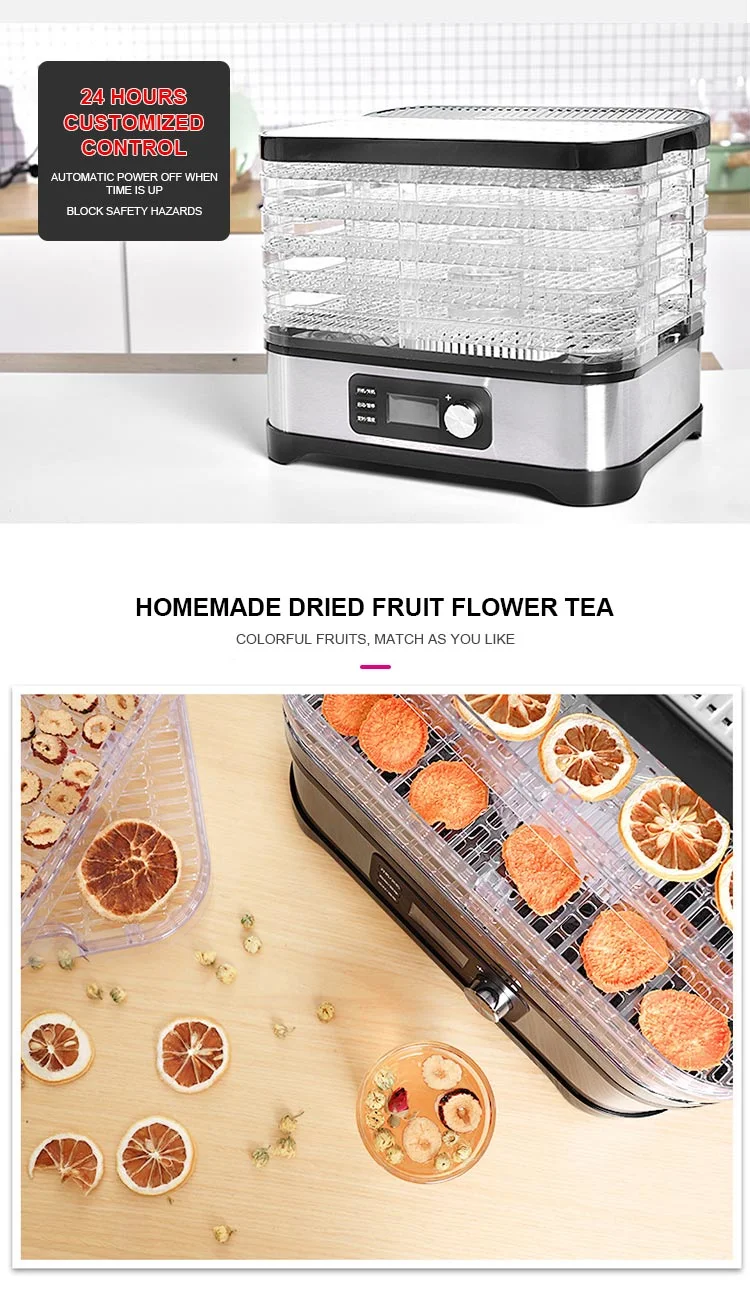 Home Stainless Steel Food Dehydrator Machine Food Dehydrator Digital Food Dehydrator